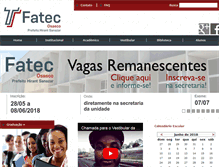 Tablet Screenshot of fatecosasco.edu.br